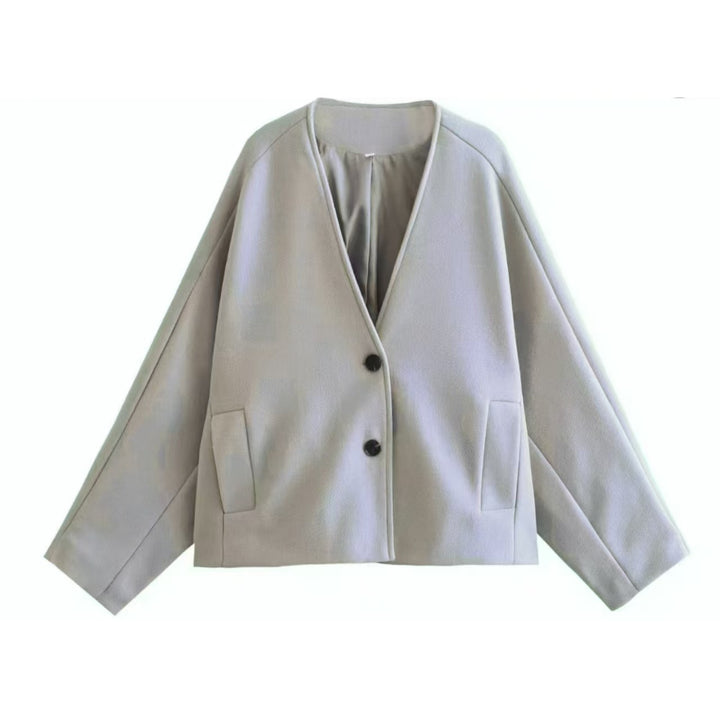 Damen Modische Jacke mit schickem Schnitt und praktischen Taschen Drune