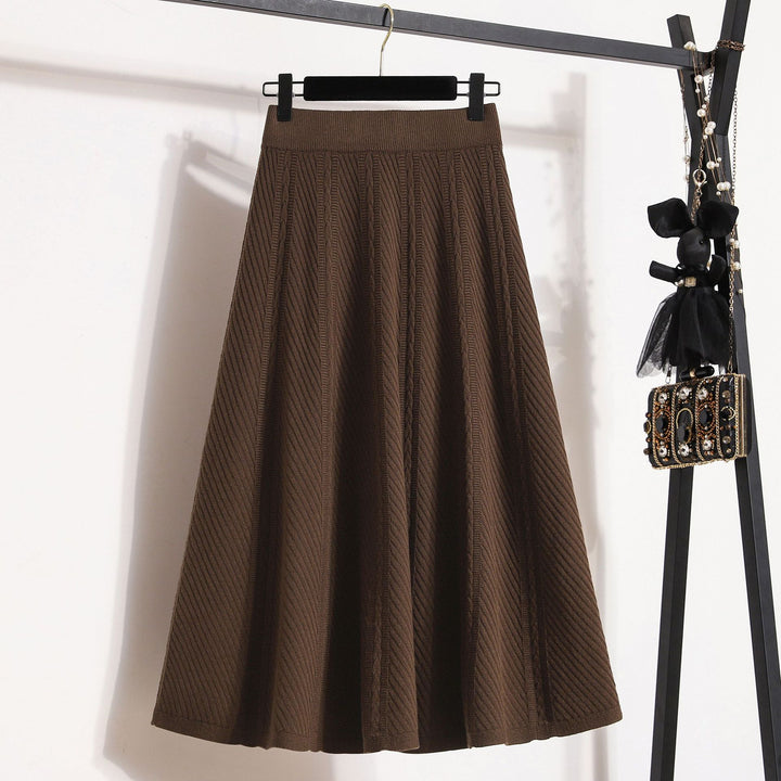 Damen Eleganter, schwingender Strickrock Drune