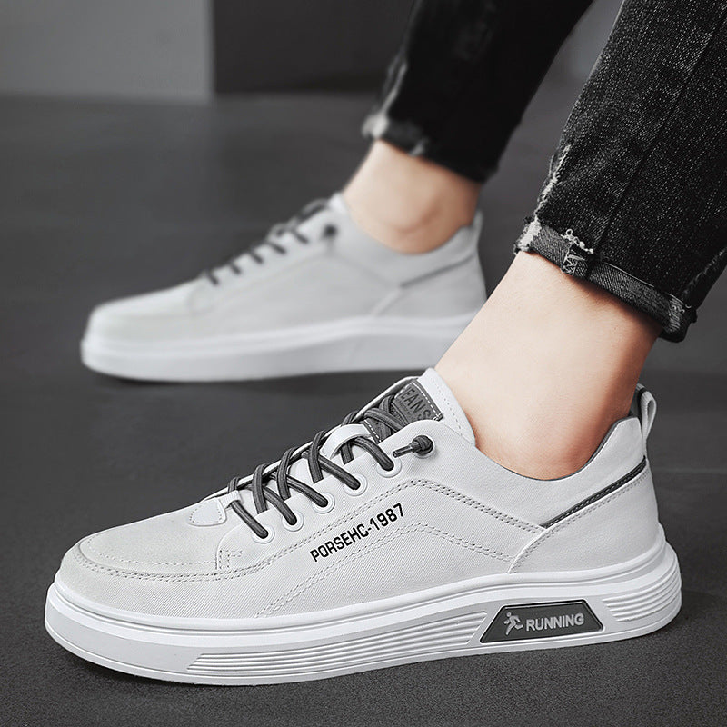 Unisex leichte Canvas-Sneaker mit erhöhtem Plateau-Laufsohle und atmungsaktivem Textiloberteil Drune