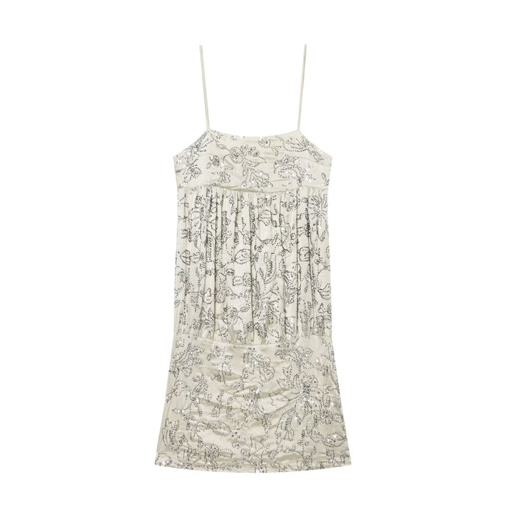 Damen Spaghettiträgerkleid mit verspieltem floralem Design und lockerer Passform Drune