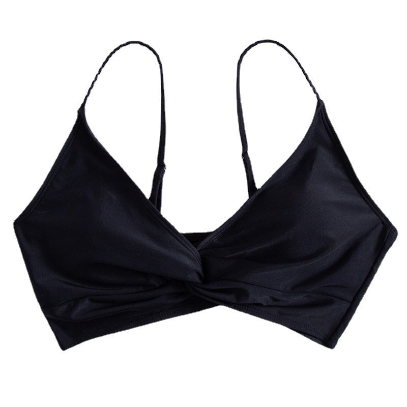 Damen Bikini-Oberteil mit Wickeldesign und verstellbaren Trägern Drune