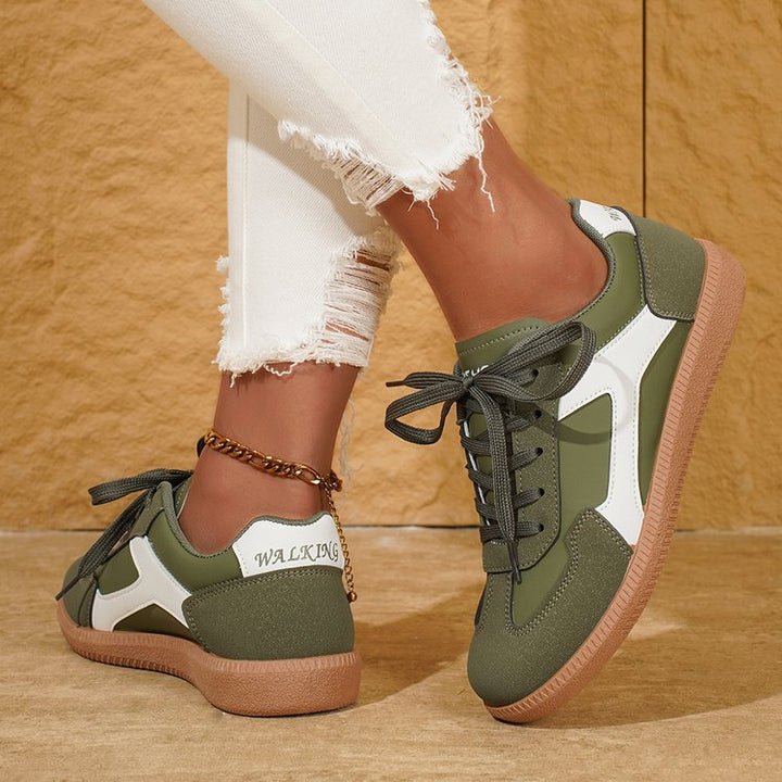 Damen Retro-inspirierte Schnür-Sneaker mit gepolstertem Komfortfußbett Drune