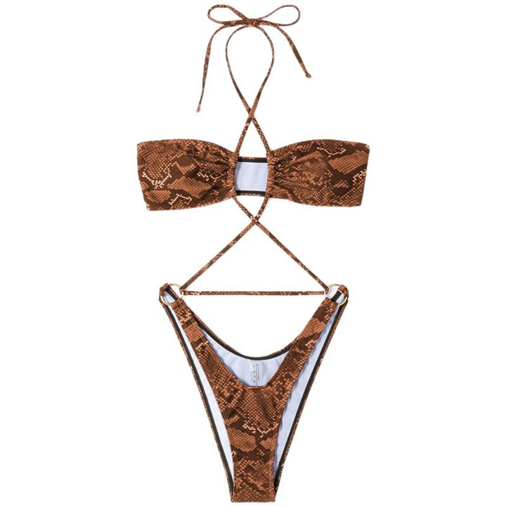 Damen Bikini-Set mit raffiniertem Wickel-Design und eleganten Cross-Trägern Drune