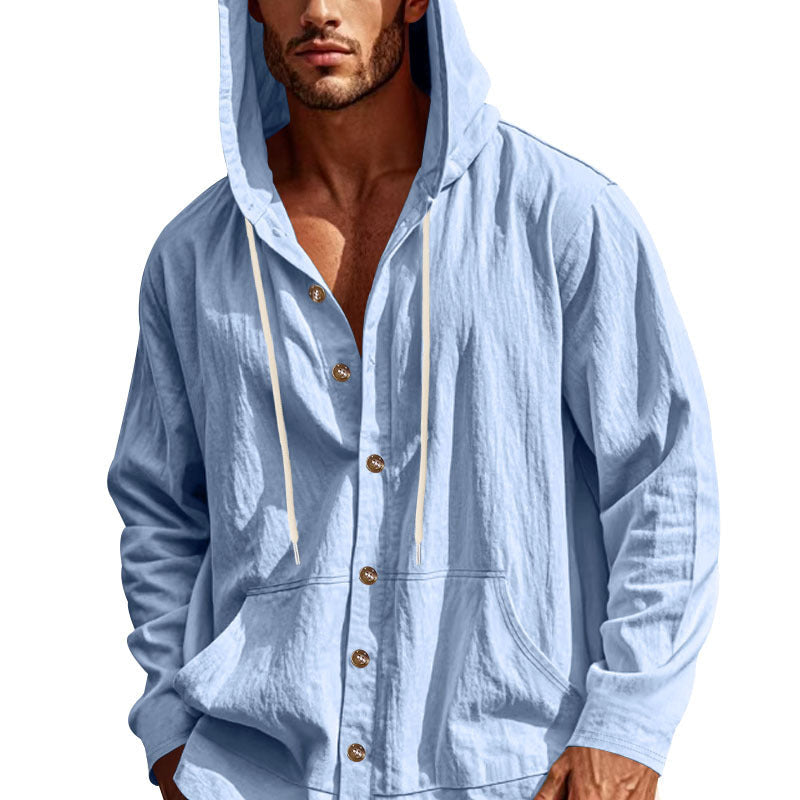 Herren lässige Sommerjacke mit Kapuze Drune