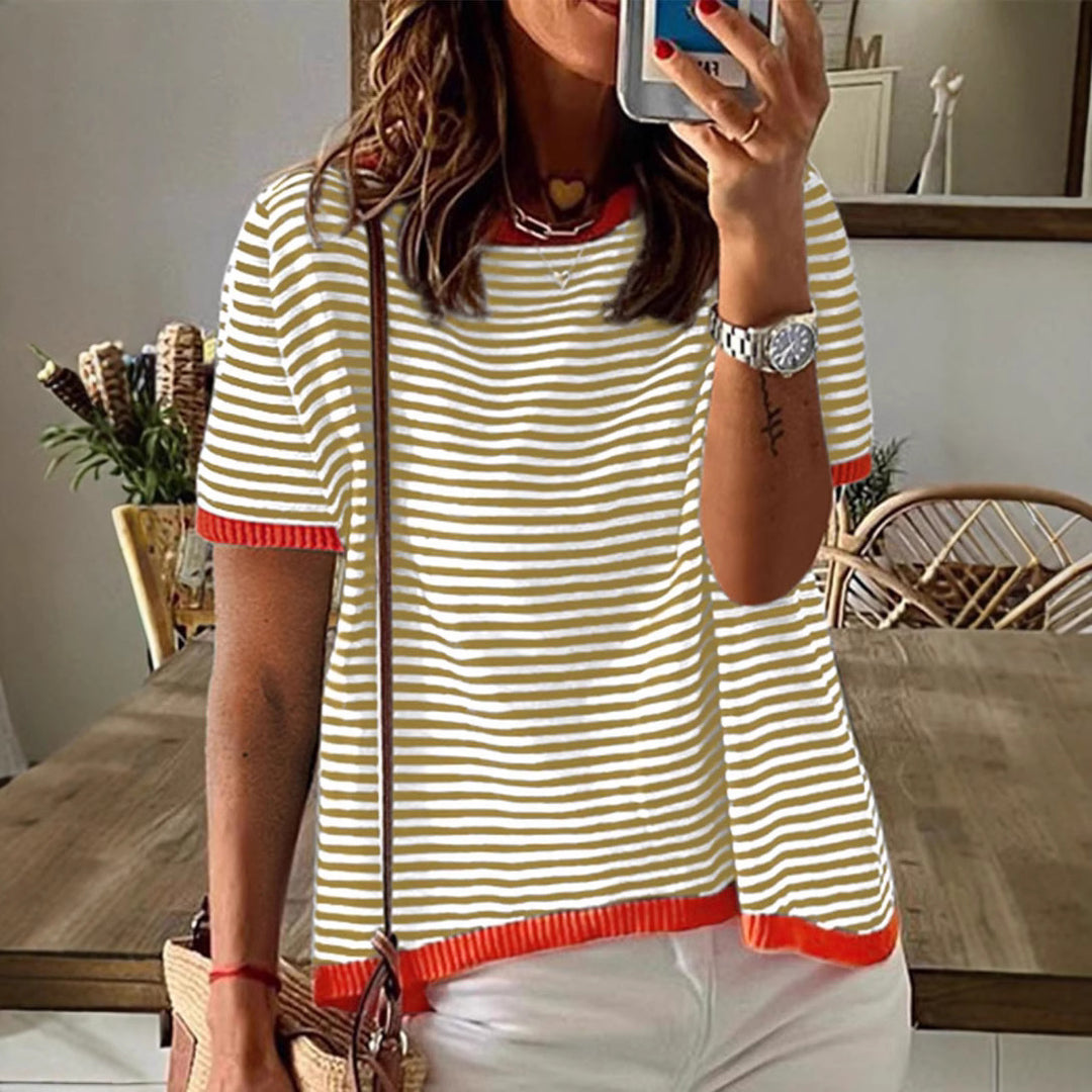 Damen Freizeitshirt mit gestreiftem Design Drune