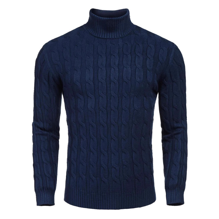 Herren Feinstrickpullover mit hohem Kragen