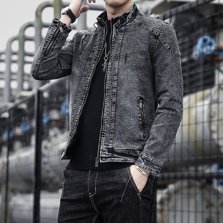 Herren Modische Denimjacke mit modischem Schnitt Drune