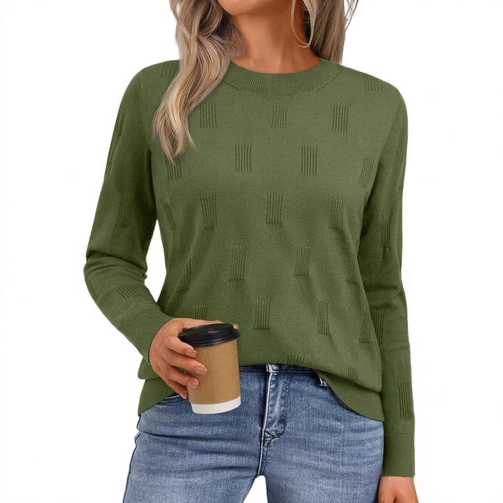 Damen Modischer Strickpullover mit Strukturmuster Drune