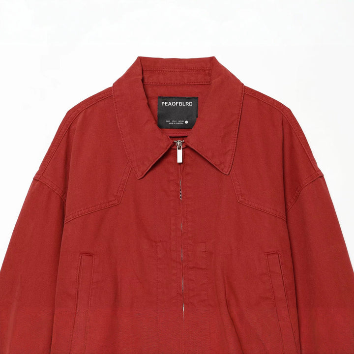 Damen Cropped Boxy‑Bomberjacke mit Hemdkragen, Reißverschluss und elastischem Saum Drune
