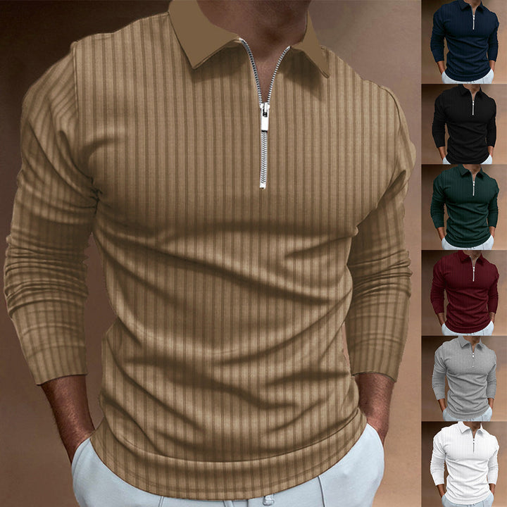 Herren Poloshirt mit elegantem Reißverschluss und strukturiertem Design Drune