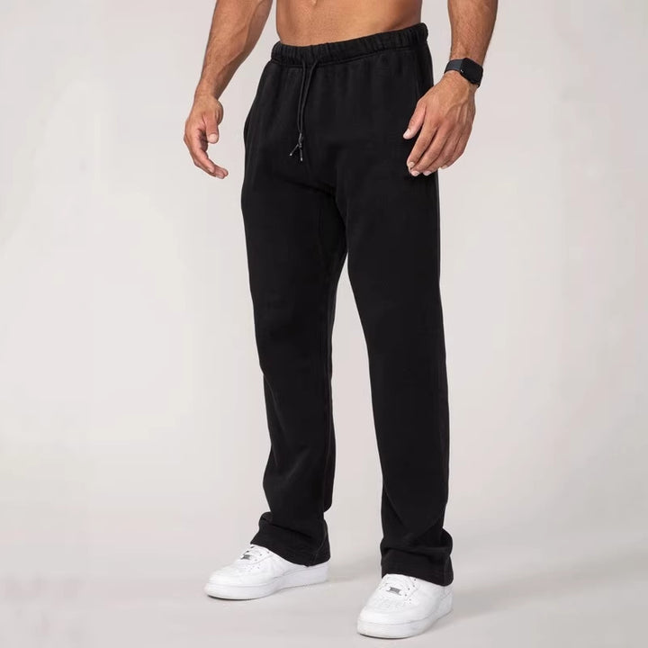 Herren nan Straight‑Leg Sweatpants aus French‑Terry mit elastischem Komfortbund und Kordelzug Drune