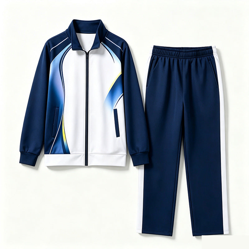 Unisex Badminton-Trainingsset mit Funktionspolo und sportlicher Jogginghose Drune