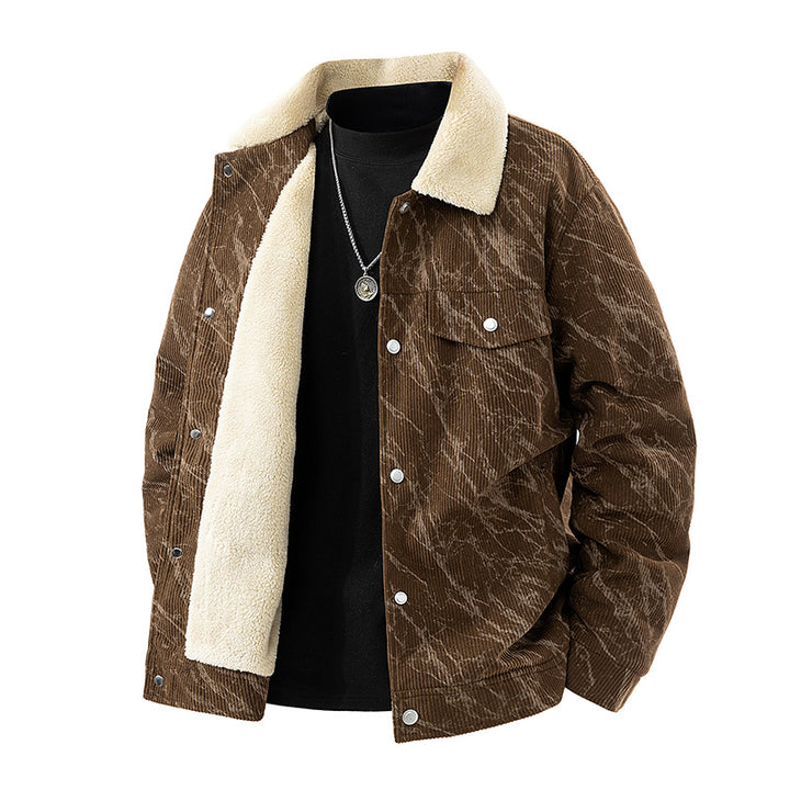 Herren Modische Cordjacke mit stylischem Design Drune