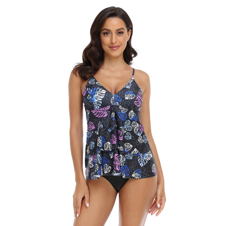 Damen Tankini mit modischem Rüschendesign und verstellbaren Trägern Drune