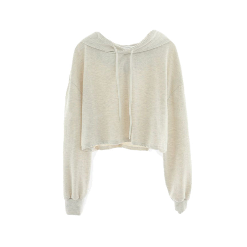 Damen lässiger cropped Kapuzenpullover Drune 1772505824