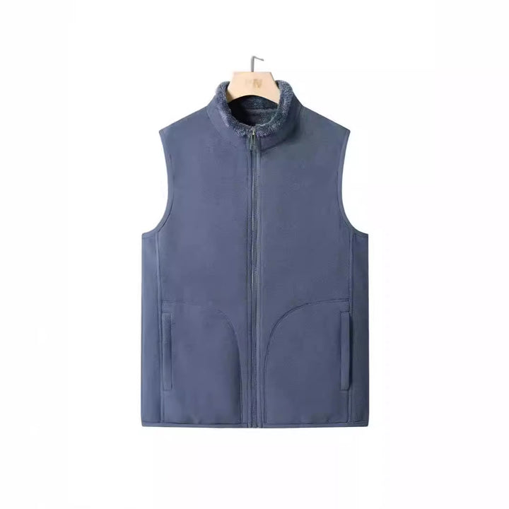 Damen kuschelige Sherpa-Fleeceweste mit hohem Stehkragen, durchgehendem Reißverschluss und verdeckten Eingrifftaschen Drune