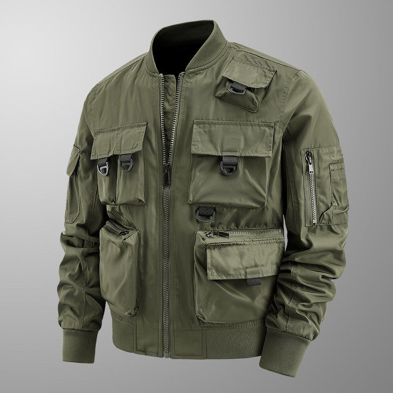 Herren taktische Multifunktionale Bomberjacke mit mehreren Taschen Drune
