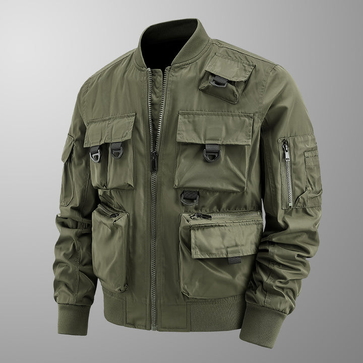 Herren taktische Multifunktionale Bomberjacke mit mehreren Taschen Drune