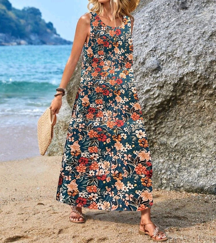 Damen Maxikleid mit einzigartigen Schmetterlingsdruck Drune