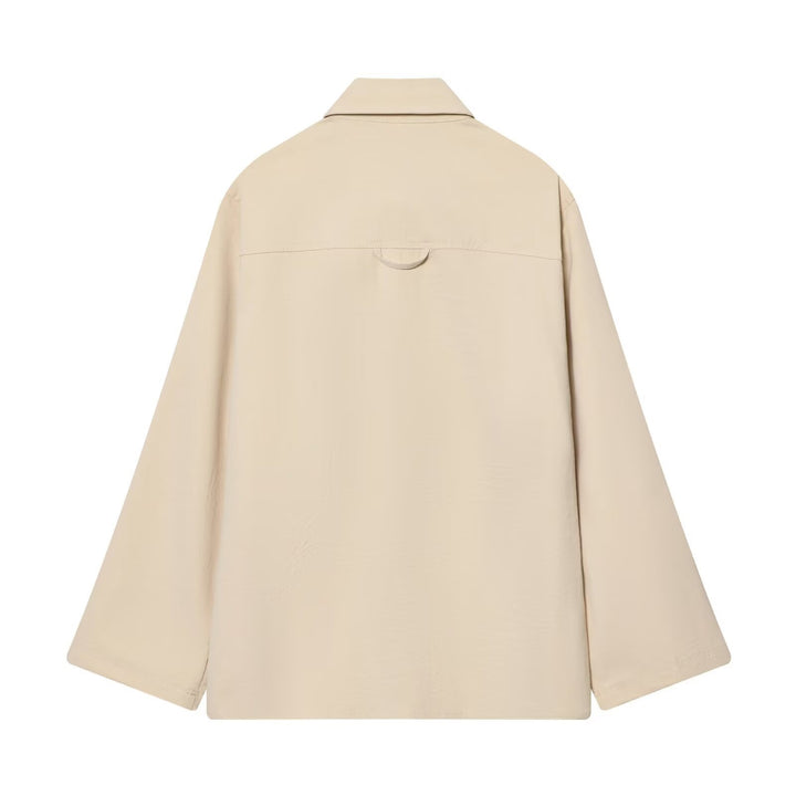 Damen Oversize Feldjacke im Boxy‑Cut mit vier Klapptaschen und verdeckter Druckknopfleiste Drune