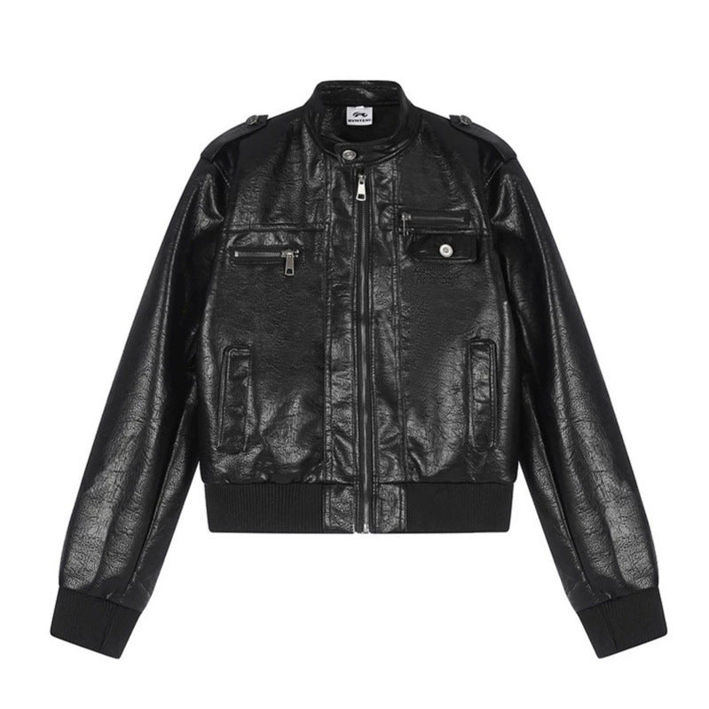 Herren Lederoptik-Bomberjacke Drune