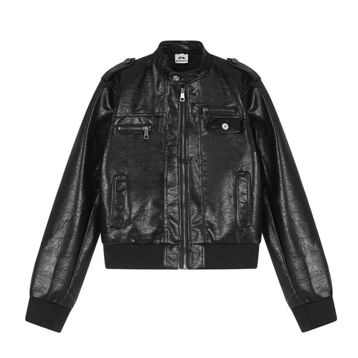 Herren Lederoptik-Bomberjacke Drune