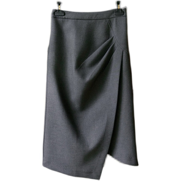 Damen Eleganter Faltenrock mit asymmetrischem Design Drune