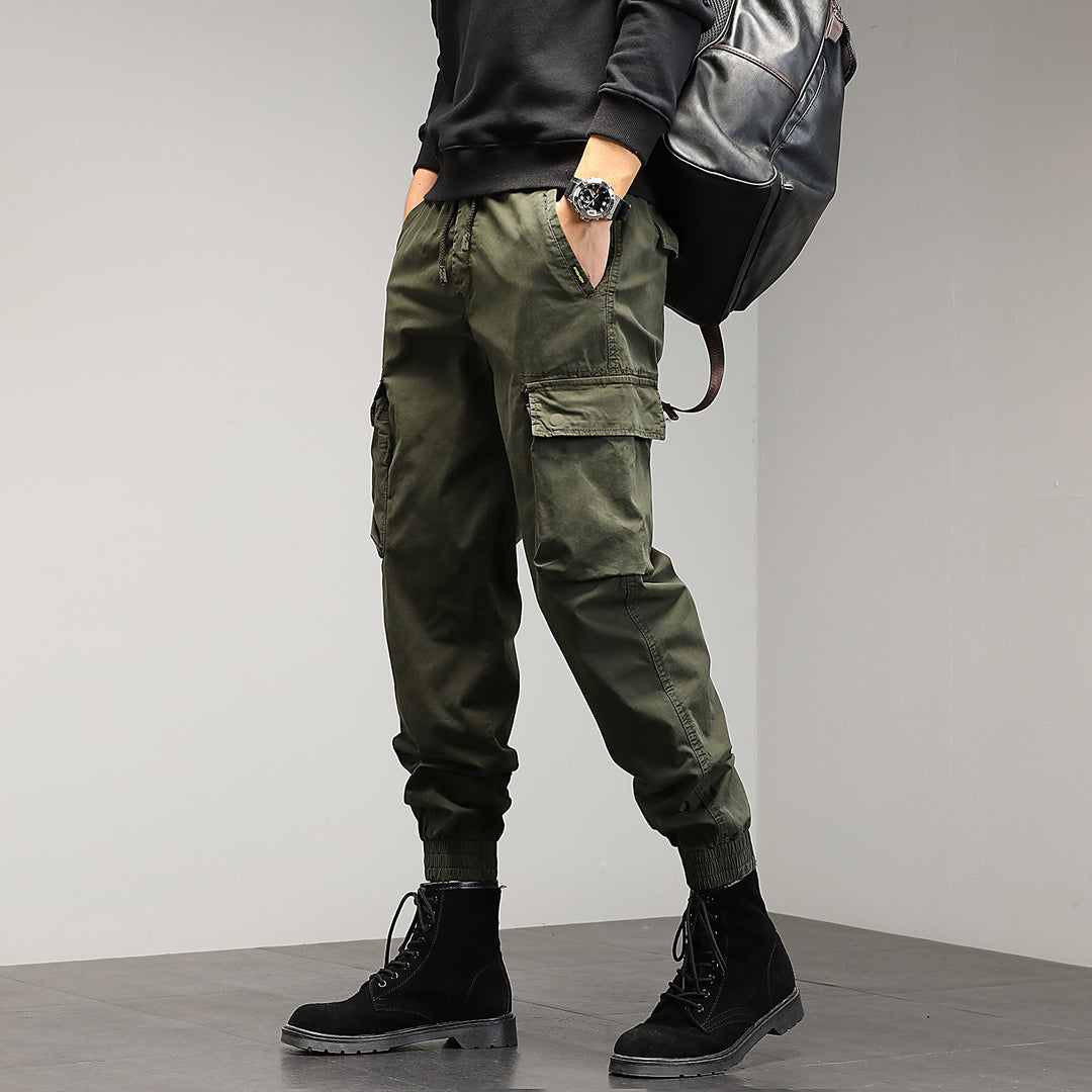 Herren Cargo-Joggerhose mit multifunktionalen Cargotaschen und elastischem Saum Drune