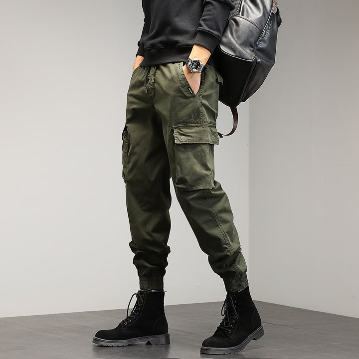 Herren Cargo-Joggerhose mit multifunktionalen Cargotaschen und elastischem Saum Drune