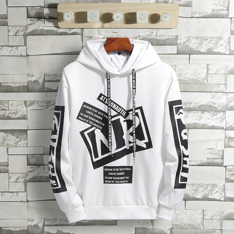 Herren Hoodie mit modernem Druck Drune