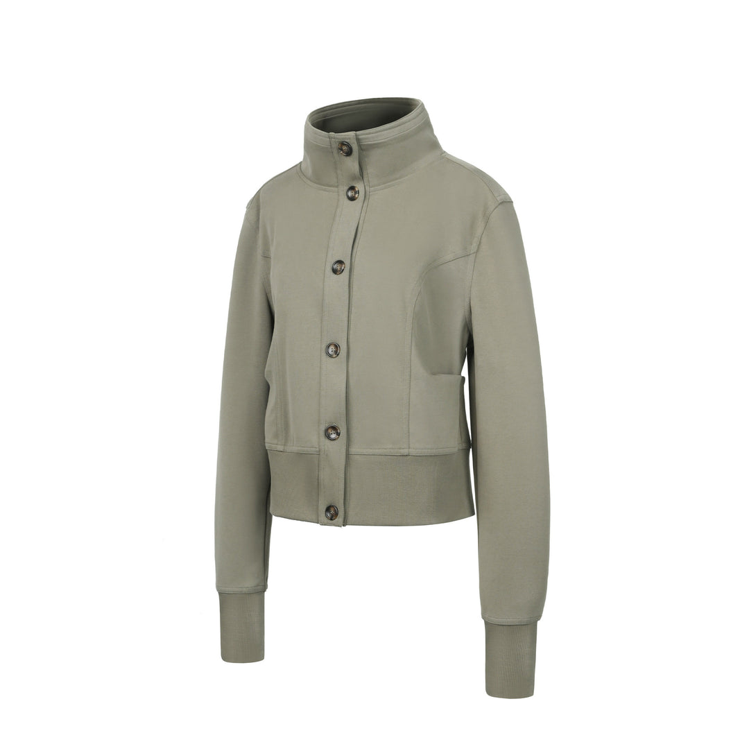 Damen Modische Steppjacke mit hohem Kragen Drune