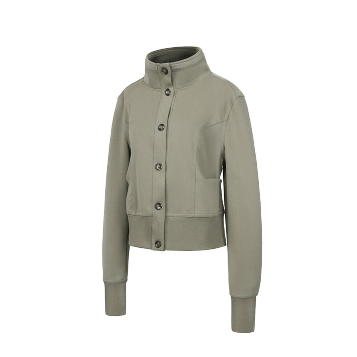 Damen Modische Steppjacke mit hohem Kragen Drune