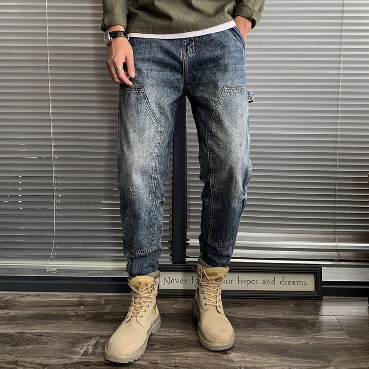 Herren Bequeme Cargo-Jeans Drune