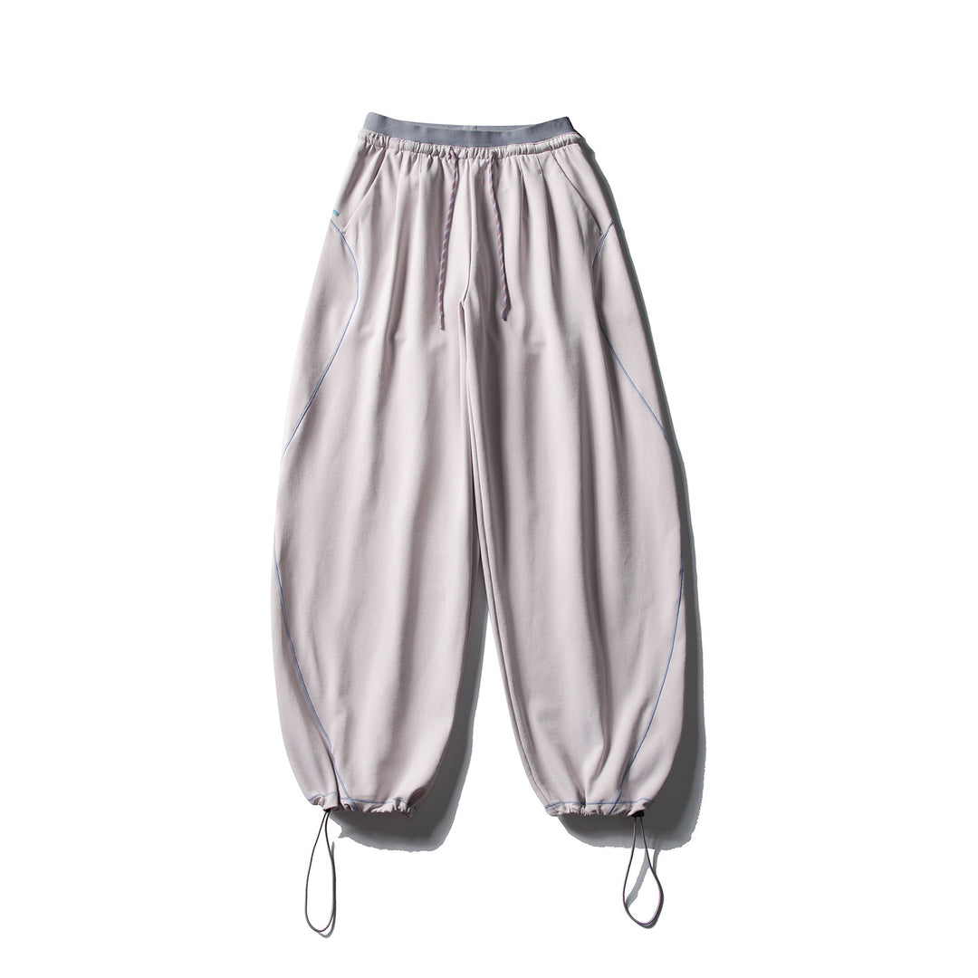 Unisex Weite Ballon-Jogginghose mit Kontrastpaspeln und verstellbaren Saumkordeln Drune