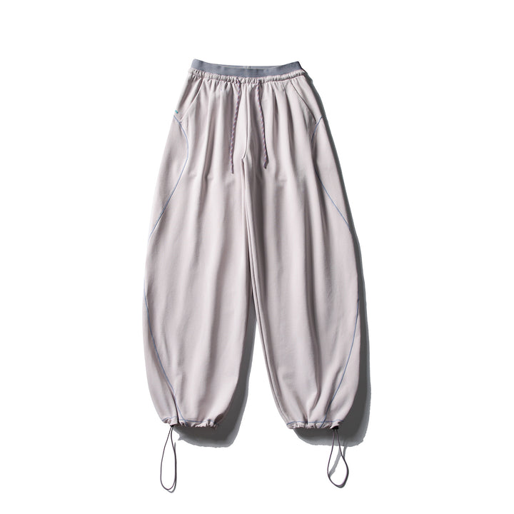 Unisex Weite Ballon-Jogginghose mit Kontrastpaspeln und verstellbaren Saumkordeln Drune