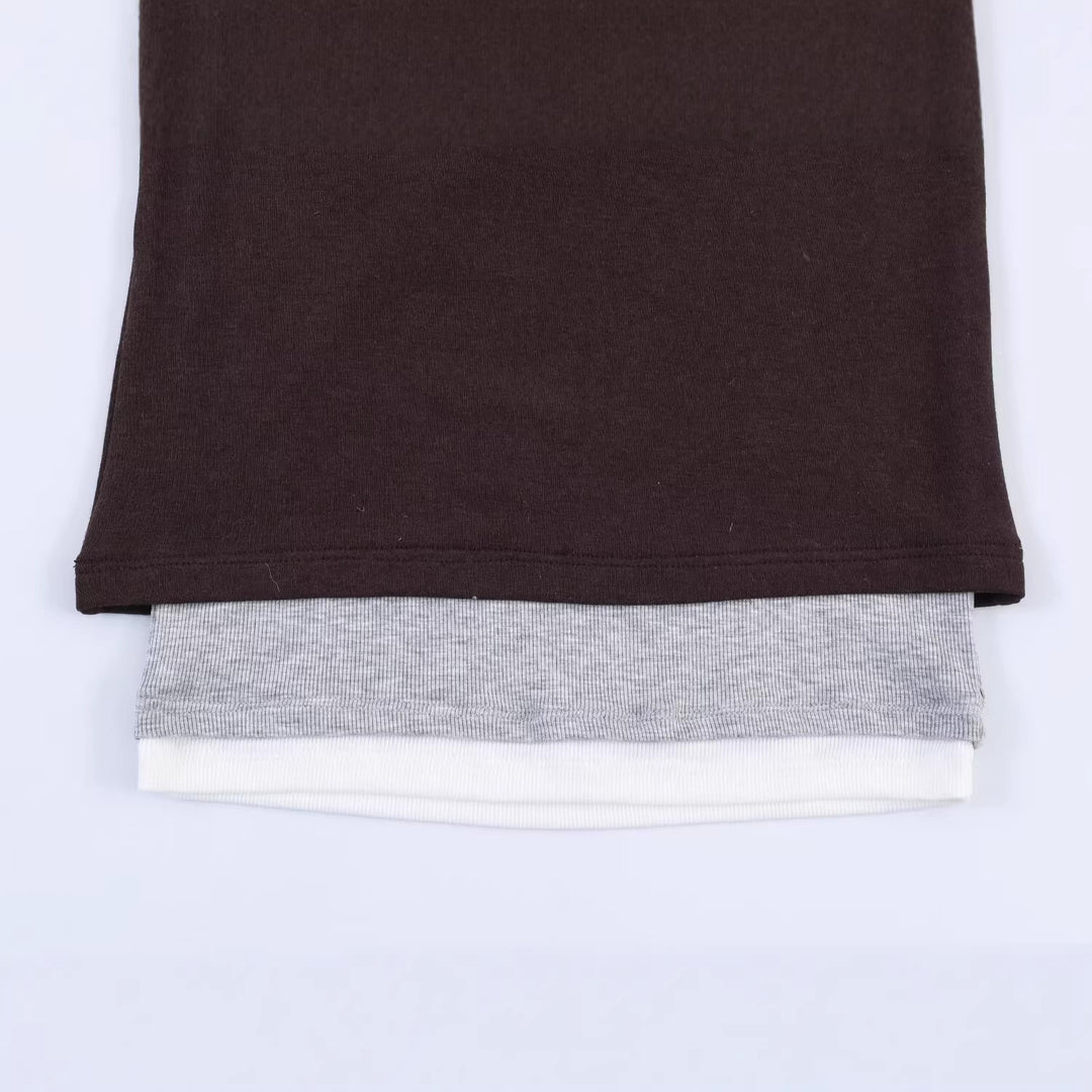 Damen Lagenlook-Longsleeve mit integriertem Kurzarm-Overlay Drune