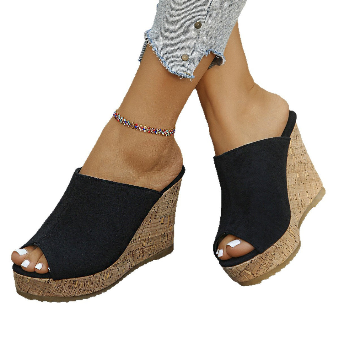 Damen Clogs mit elegantem Kork-Wedge-Design Drune