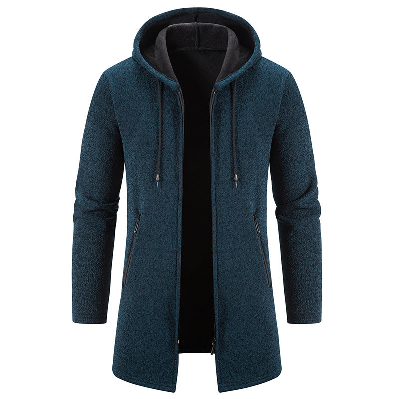 Herren praktische und stilvolle Fleecejacke mit Kapuze und Reißverschlusstaschen Drune