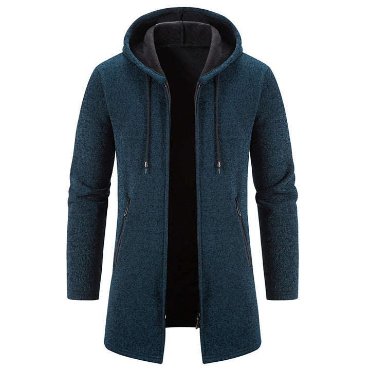 Herren praktische und stilvolle Fleecejacke mit Kapuze und Reißverschlusstaschen Drune