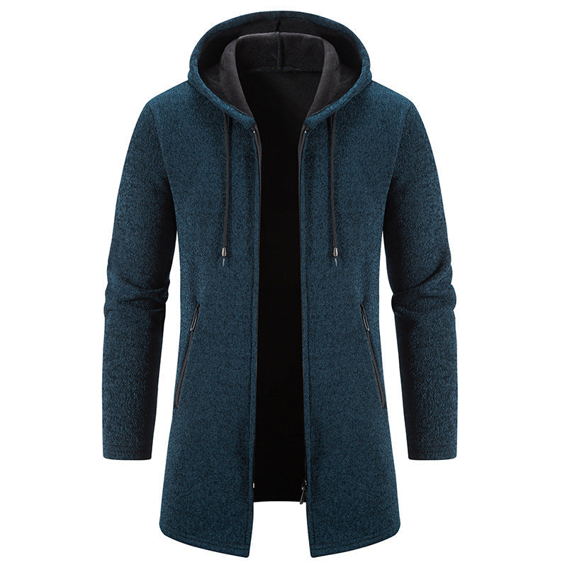 Herren praktische und stilvolle Fleecejacke mit Kapuze und Reißverschlusstaschen Drune