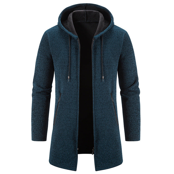 Herren praktische und stilvolle Fleecejacke mit Kapuze und Reißverschlusstaschen Drune