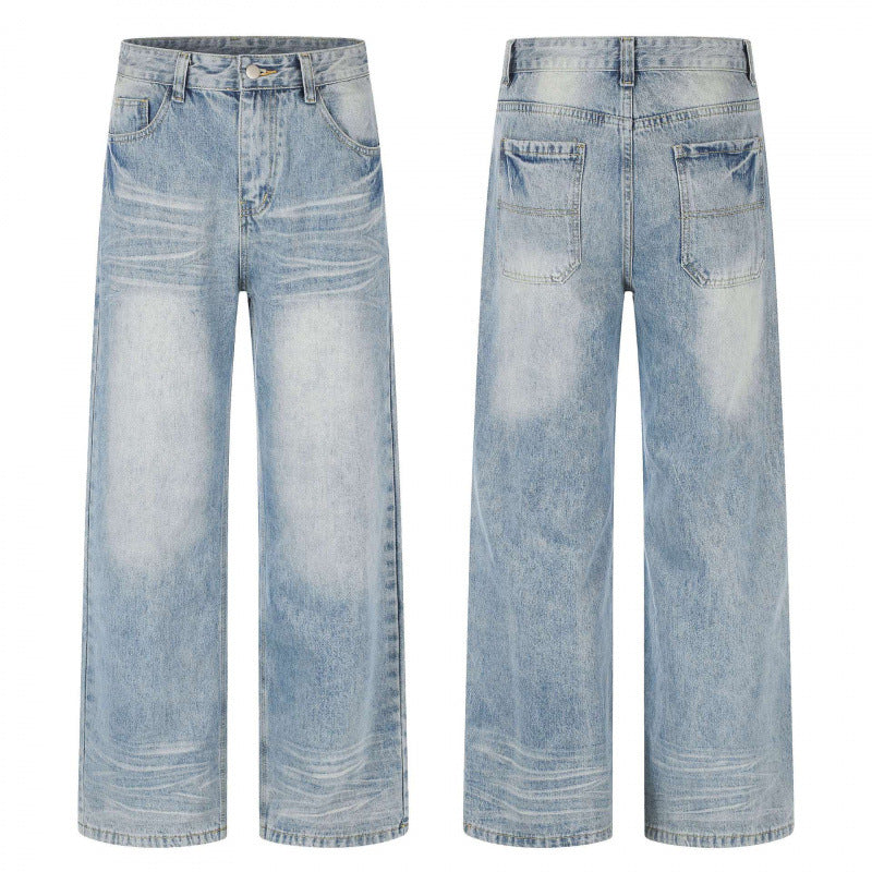 Damen Kurz geschnittene High‑Waist Culotte-Jeans mit weitem Bein, Retro‑Wash und softer Denimqualität Drune