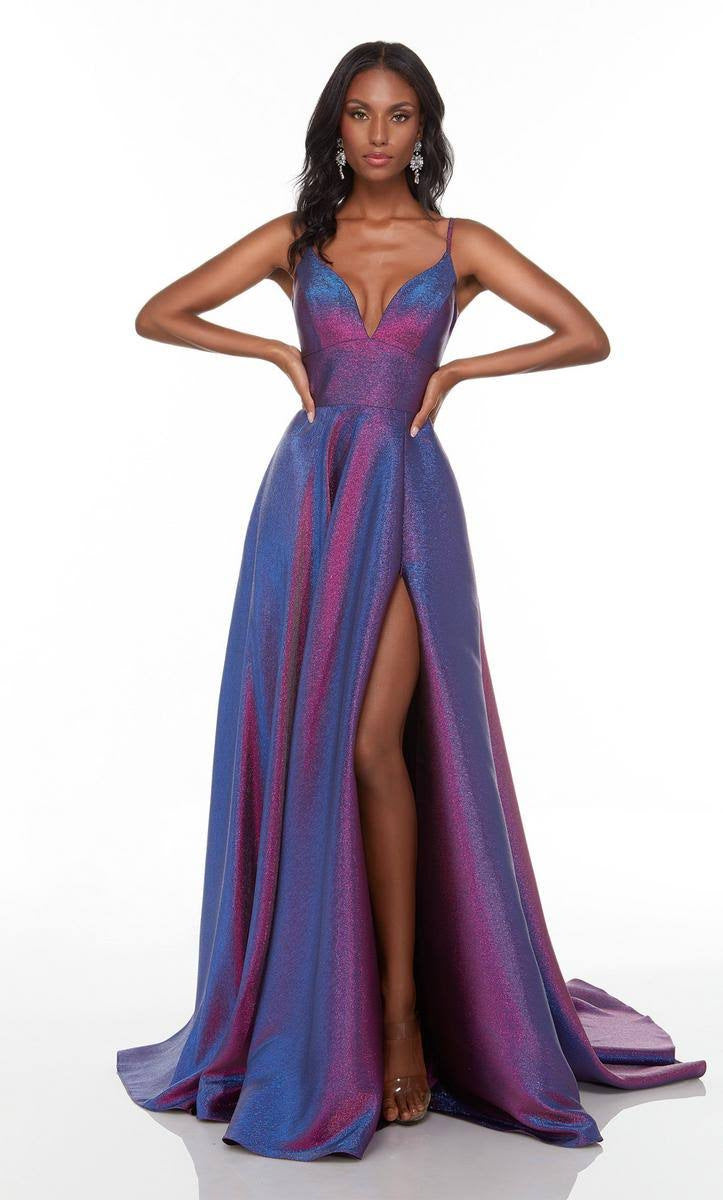 Damen Glamouröses Abendkleid mit seitlichem Schlitz Drune