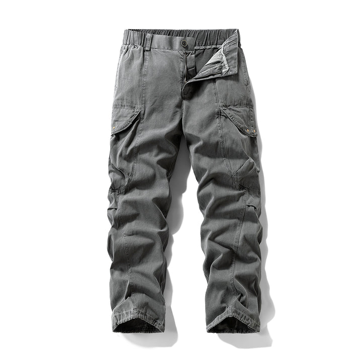 Herren Cargo-Hose im Utility-Look mit elastischem Bund und Knieabnähern Drune