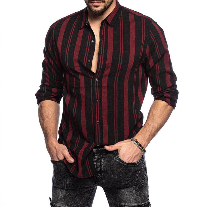 Herren gestreifte Hemd Drune