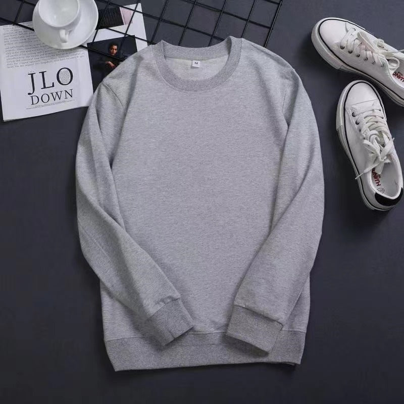 Herren Feines Rundhals‑Sweatshirt aus Baumwollmix mit gerippten Bündchen Drune
