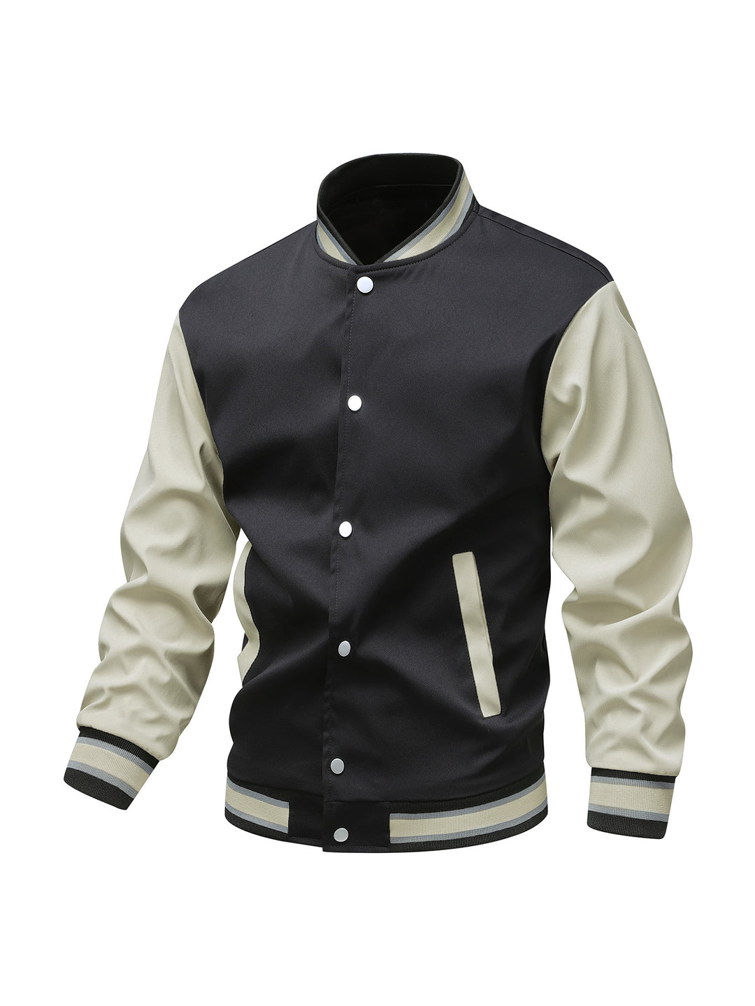 Herren Collegiate-Bomberjacke im Varsity‑Stil mit Kontrastärmeln Drune