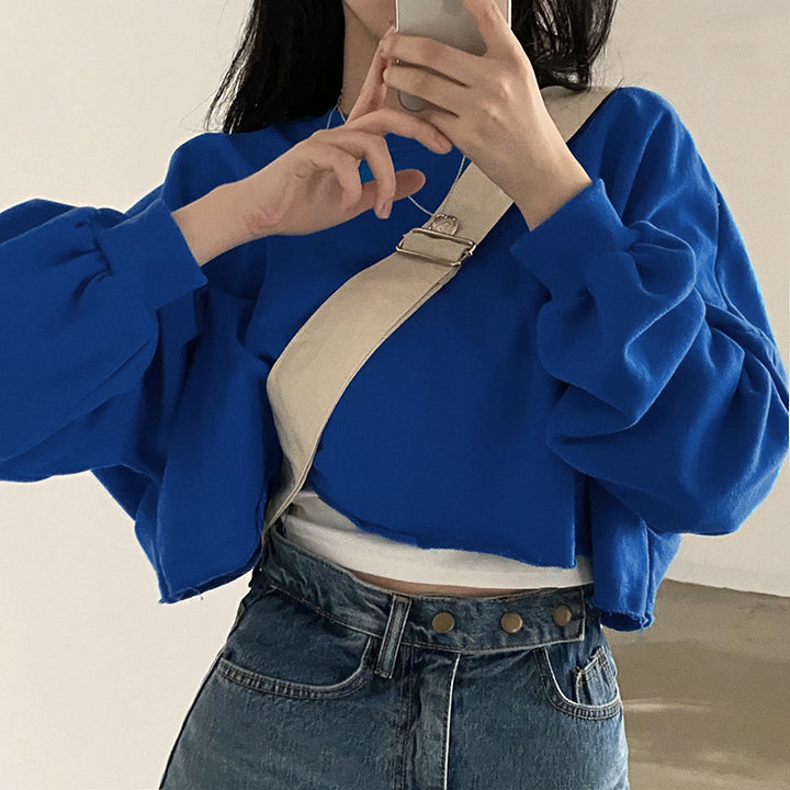 Damen Cropped Sweatshirt Drune