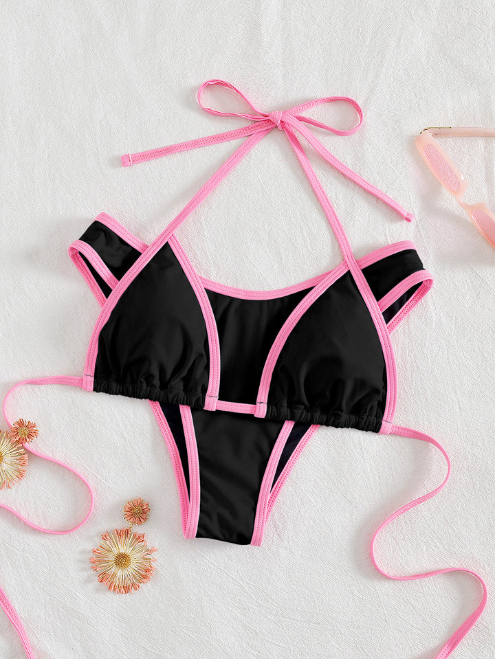 Damen Triangel-Bikini mit aufregendem Streifen-Design Drune