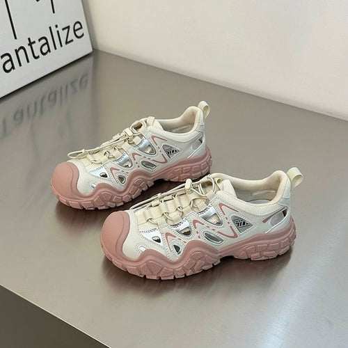 Damen Sportliche Sneakers mit atmungsaktiver Mesh-Oberfläche und rutschfester Sohle Drune